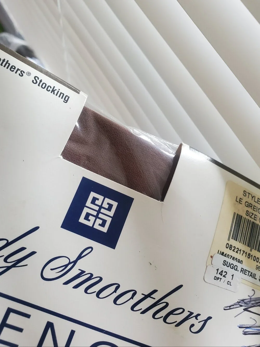 NIB Vintage Givenchy Body Smoothers Le Greige Taupe Opaque Stockings - Size C